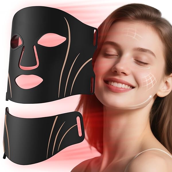 7 Color LED Face Mask with Neck - Wireless Portable