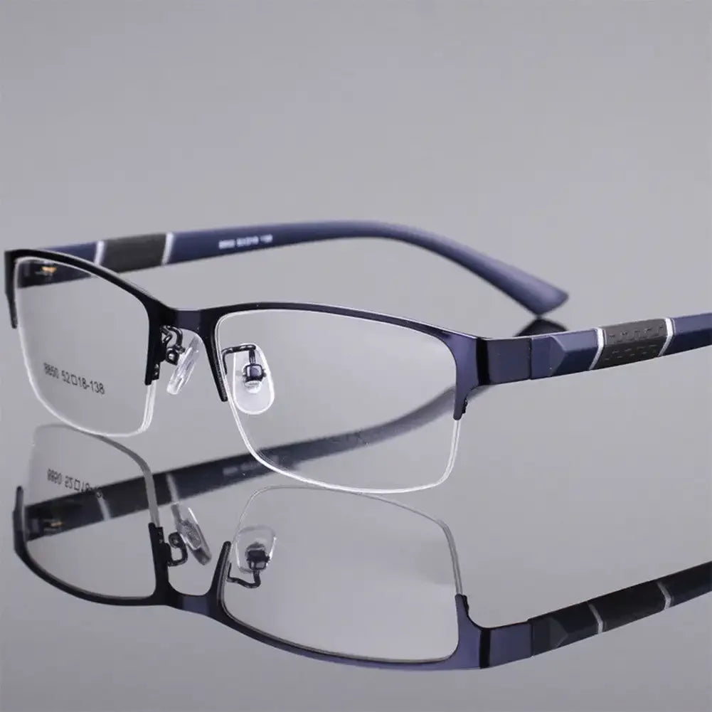 Half Frame Blue Light Blocking Glasses Flat Glasses