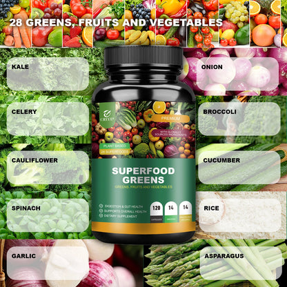Organic Superfood Greens Supplement - Digestive