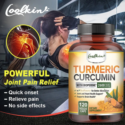 Curcumin Capsules, Natural Joint Support with Black