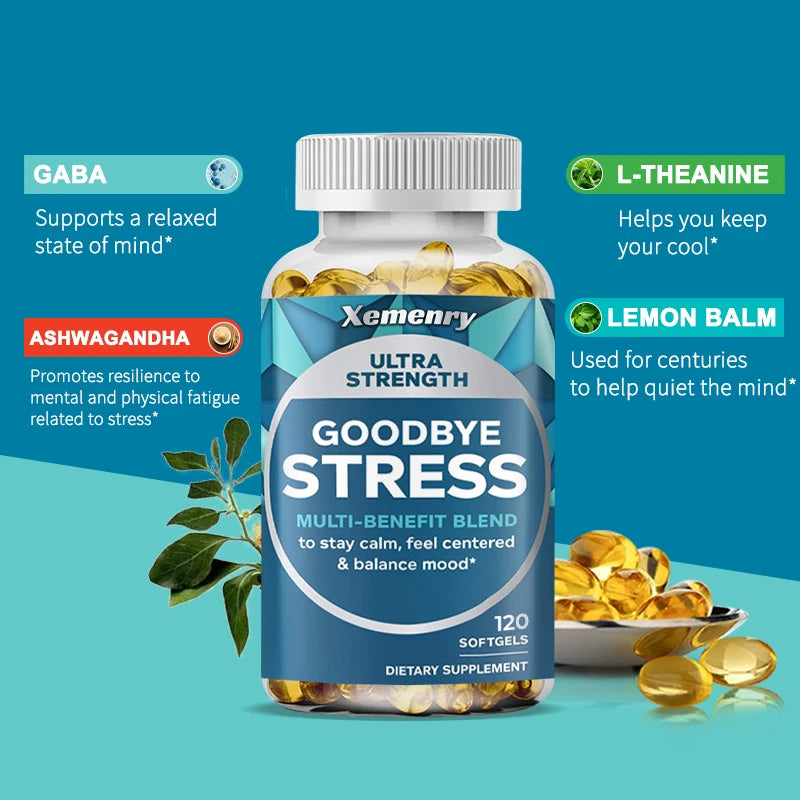 Goodbye Stress Capsules - Contains GABA, L-Theanine