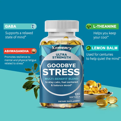 Goodbye Stress Capsules - Contains GABA, L-Theanine
