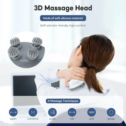 Electric Scalp Head Massager Red Light Therapy