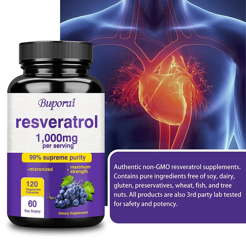 Resveratrol Supplement - Anti-Aging, Cardiovascular