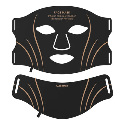 7 Color LED Face Mask with Neck - Wireless Portable