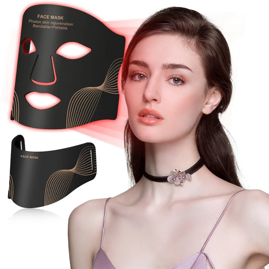 7 Color LED Face Mask with Neck - Wireless Portable