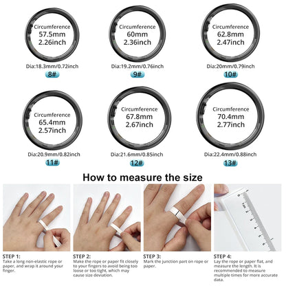 R09 Smart Ring Men Women with Charging Case,