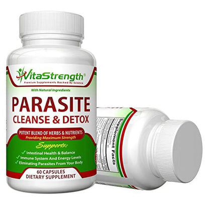 Intestinal Detox with Black Walnut, Wormwood & More - Eliminates Parasites & Other Intestinal Worms, 60 Capsules