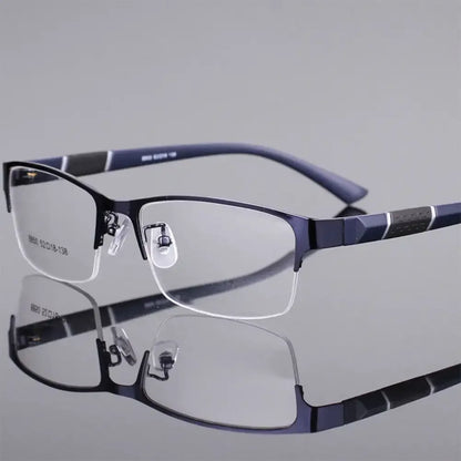 Half Frame Blue Light Blocking Glasses Flat Glasses