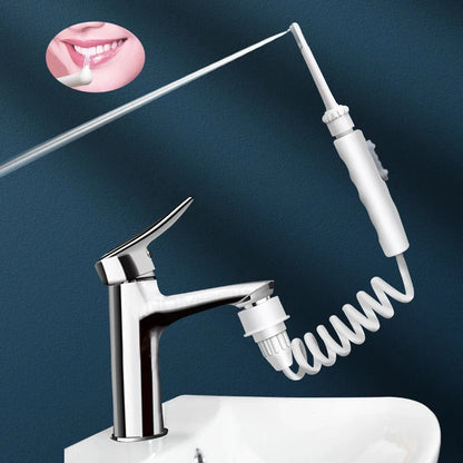 New Faucet Oral Irrigator Portable Teeth Cleaner Dental Water Flosser Pressure Adjustable Water Pick Jet Flossing No Charge Need