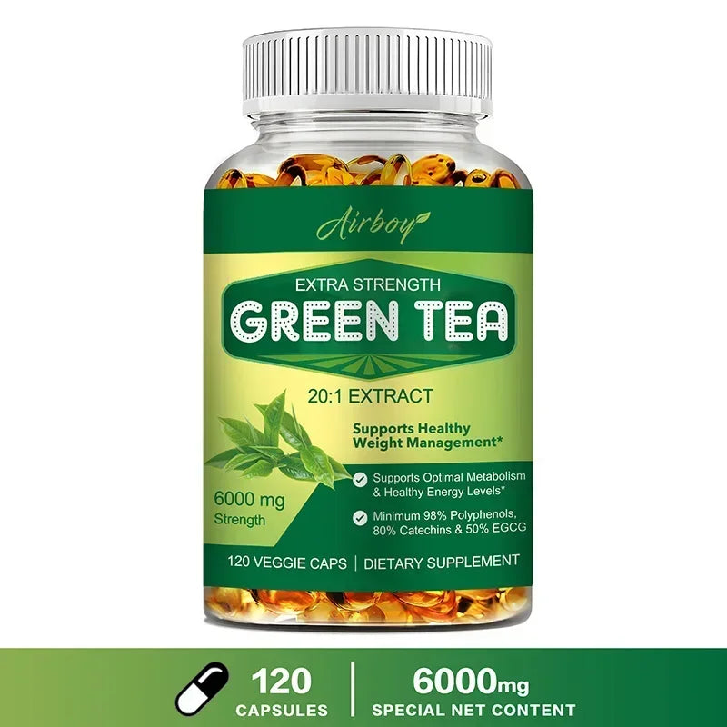 Green Tea Capsules - with 98% Polyphenols,