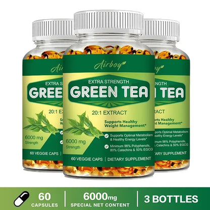Green Tea Capsules - with 98% Polyphenols,