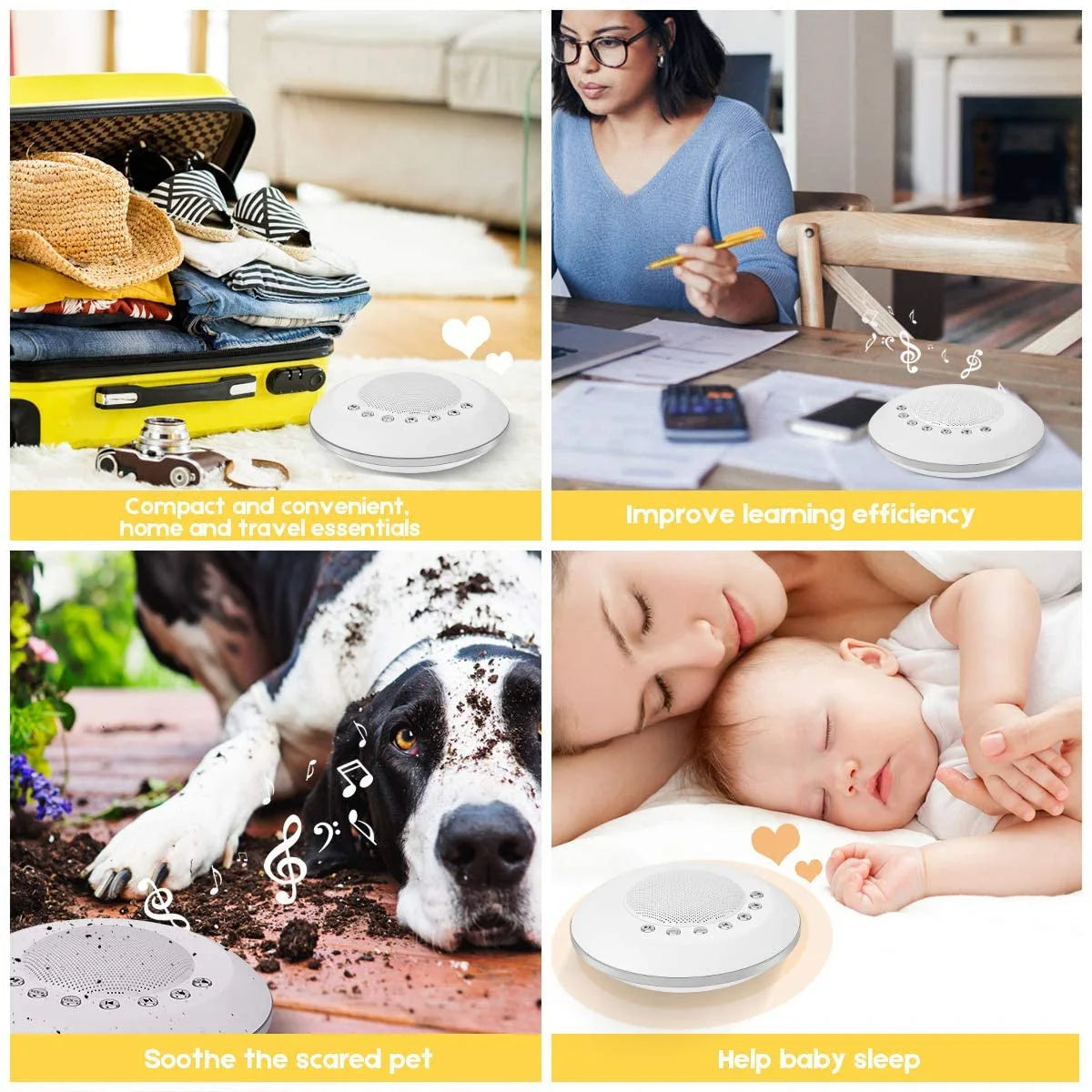 Baby White Noise Sound Machine Built-in 28 Soothing