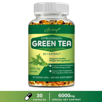 Green Tea Capsules - with 98% Polyphenols,