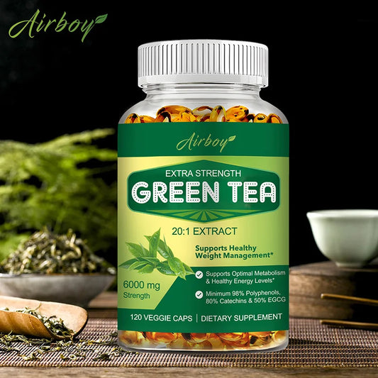 Green Tea Capsules - with 98% Polyphenols,