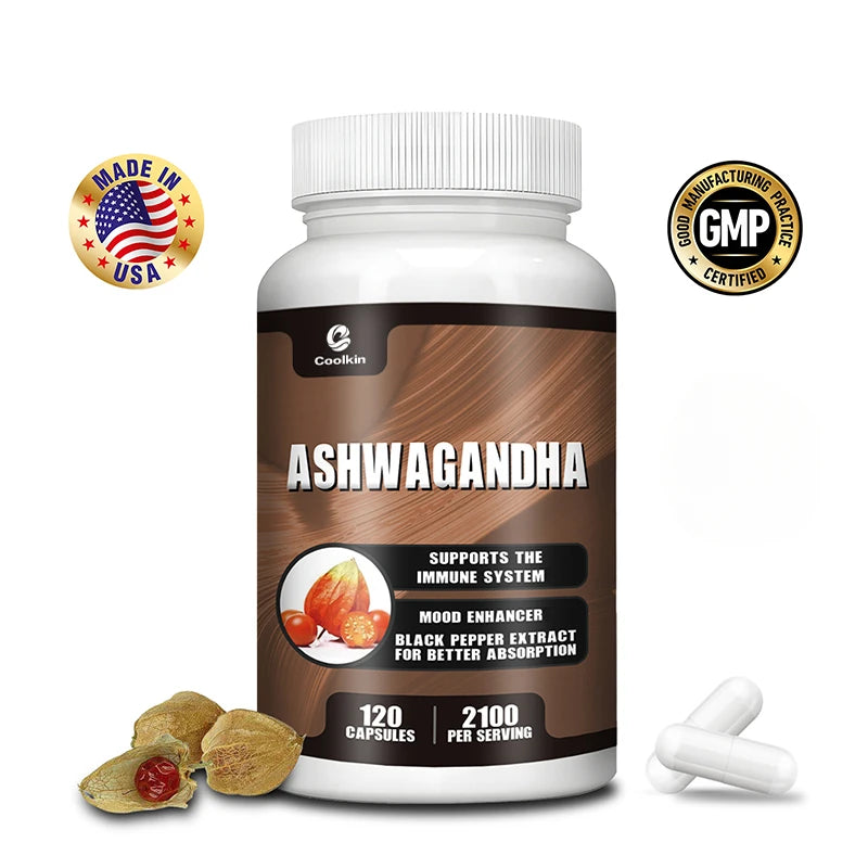 Ashwagandha Capsules 2100mg - Supports Energy,