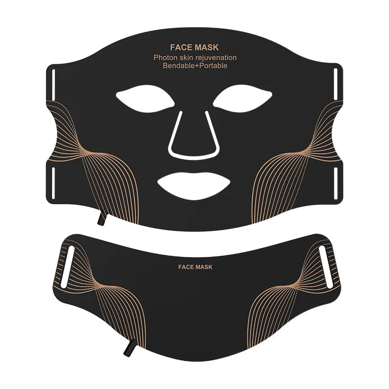 7 Color LED Face Mask with Neck - Wireless Portable