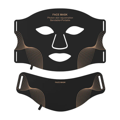 7 Color LED Face Mask with Neck - Wireless Portable