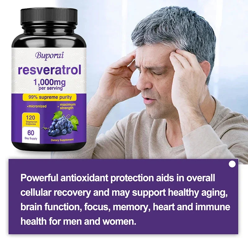 Resveratrol Supplement - Anti-Aging, Cardiovascular