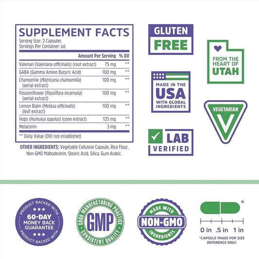 Sleep Supplement - with Valerian Root, Melatonin