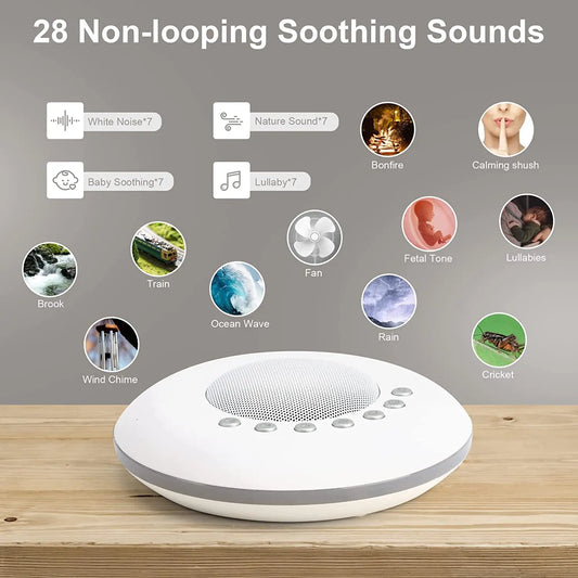 Baby White Noise Sound Machine Built-in 28 Soothing