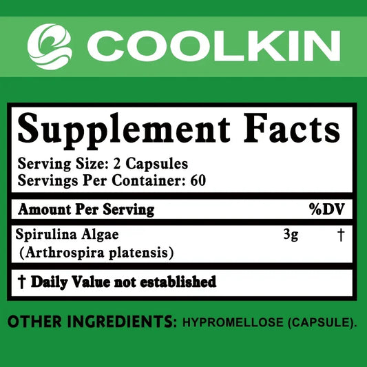 Spirulina Capsules -  Green Superfood Heart Support