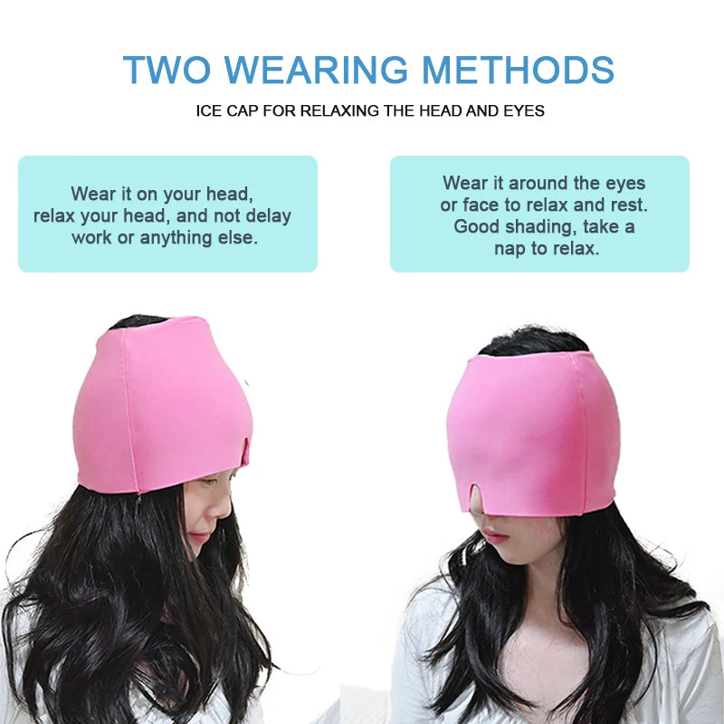 Ice Cap Hat headache hat Gel Hot Cold Ice Cap
