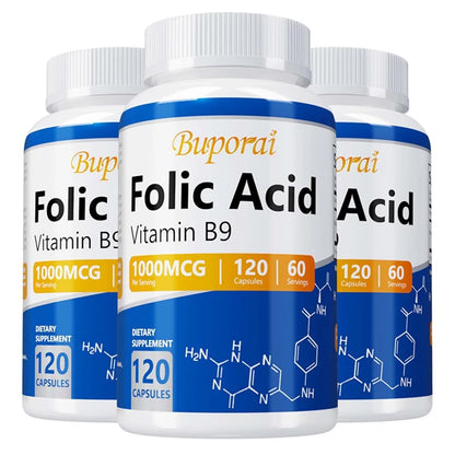 Folic Acid Supplement - Heart Health, Nervous System Health, Prenatal Support