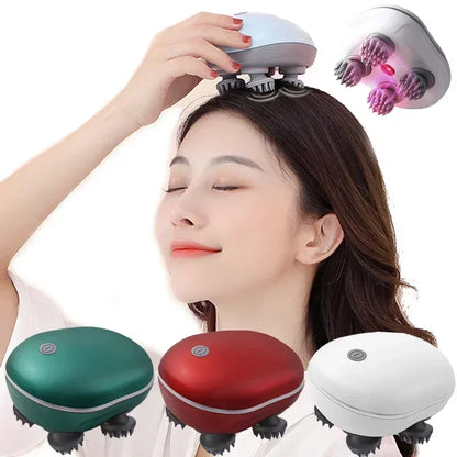 Electric Scalp Head Massager Red Light Therapy