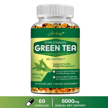 Green Tea Capsules - with 98% Polyphenols,