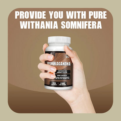 Ashwagandha Capsules 2100mg - Supports Energy,