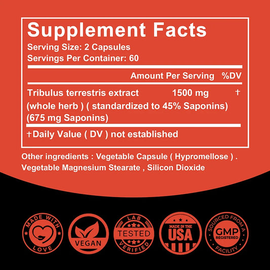 Tribulus Capsules - Lose Excess Fat, Improve