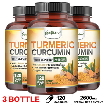 Curcumin Capsules, Natural Joint Support with Black