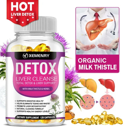 Milk Thistle Extract Capsules Detox Cleansing Liver