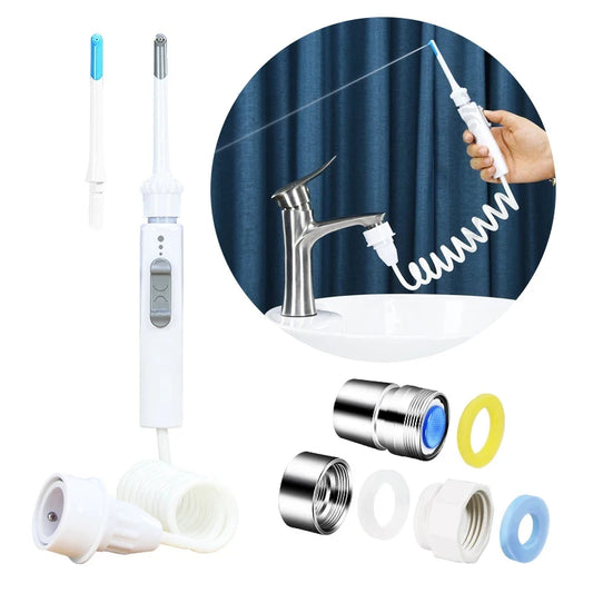 New Faucet Oral Irrigator Portable Teeth Cleaner Dental Water Flosser Pressure Adjustable Water Pick Jet Flossing No Charge Need