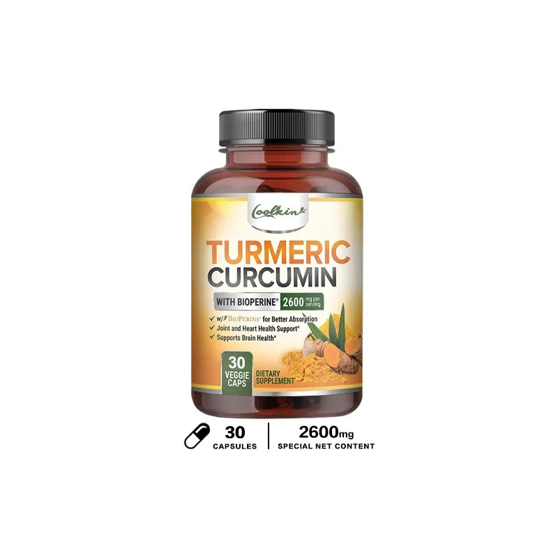 Curcumin Capsules, Natural Joint Support with Black
