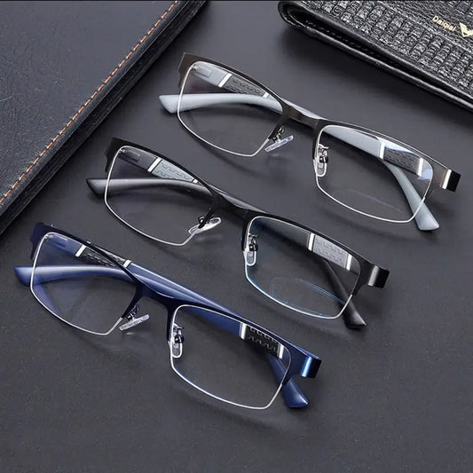 Half Frame Blue Light Blocking Glasses Flat Glasses