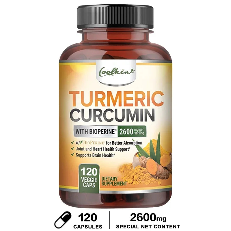 Curcumin Capsules, Natural Joint Support with Black