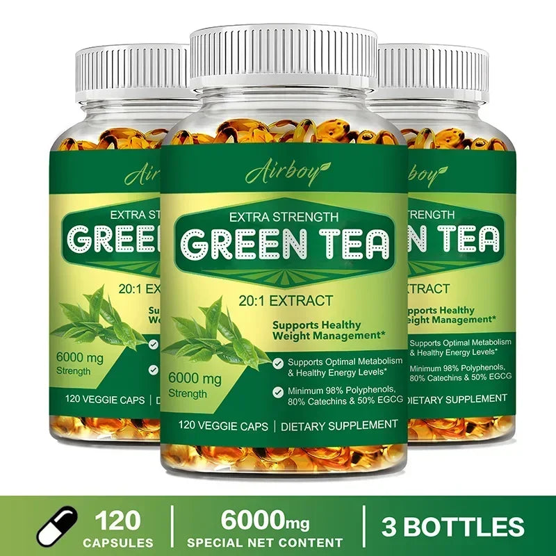 Green Tea Capsules - with 98% Polyphenols,