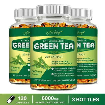 Green Tea Capsules - with 98% Polyphenols,