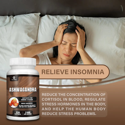 Ashwagandha Capsules 2100mg - Supports Energy,