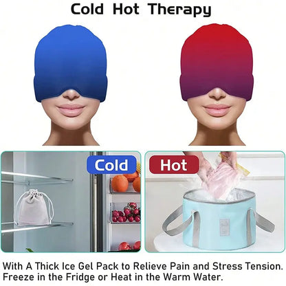 Gel Ice Headache Migraine Relief Hat Cold Compress